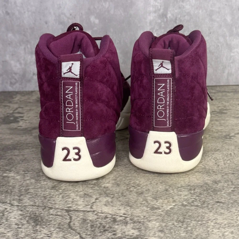 Air Jordan Retro 12 Bordeaux/Metallic Silver Men 8.5 130690-617 Sneakers